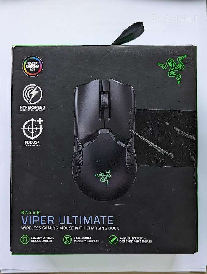 Razer Viper Ultimate belaidė pelė su stovu - nuotraukos Nr. 2
