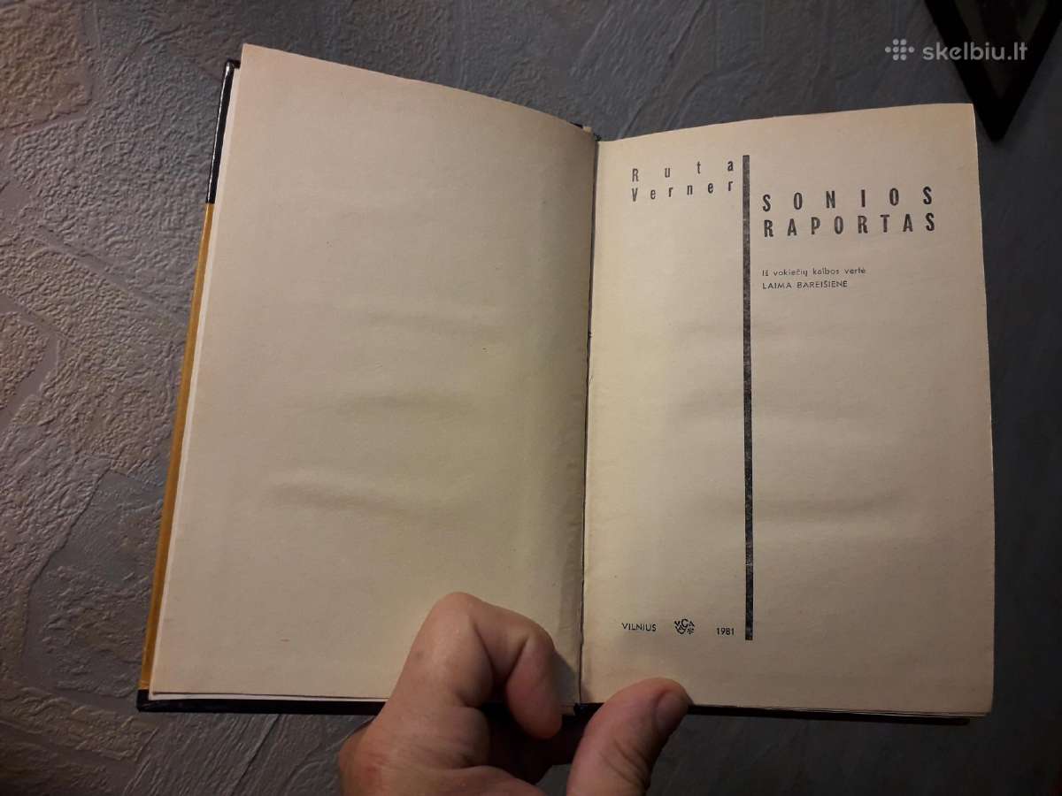 Ruta Verner "Sonios raportas" 1981 metai. - nuotraukos Nr. 3