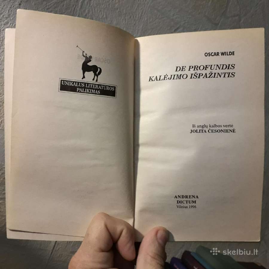 Oscar Wilde "Kalėjimo išpažintis" 1996 metai - nuotraukos Nr. 2