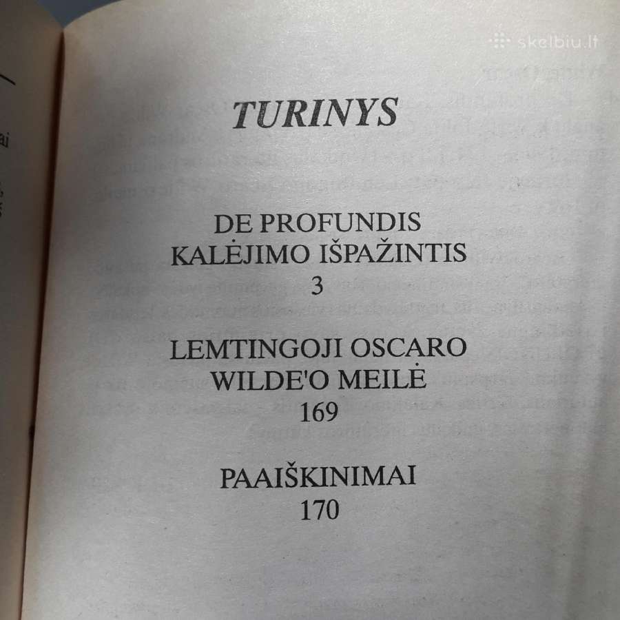 Oscar Wilde "Kalėjimo išpažintis" 1996 metai - nuotraukos Nr. 3