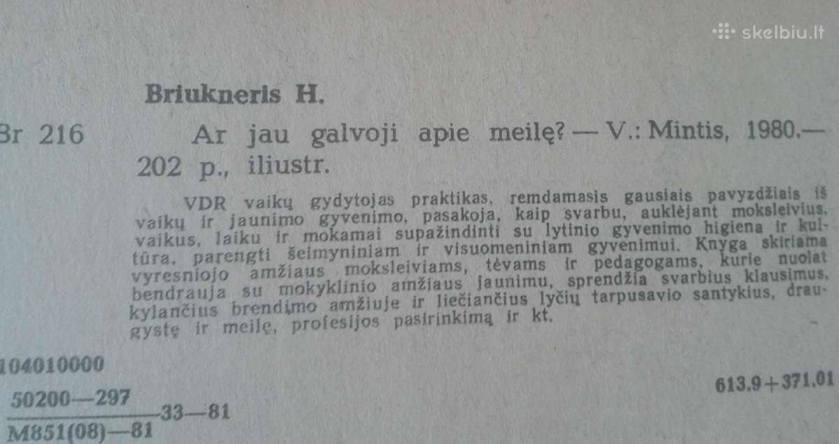 569. Ar Jau Galvoji Apie Meilę? Briukneris H. - nuotraukos Nr. 3