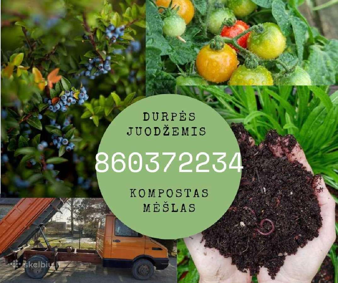 Juodžemis Daržui Durpės Šilauogėm Mėšlas Kompostas - nuotraukos Nr. 2