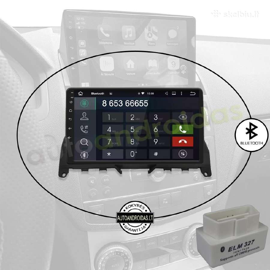 Mercedes C W204 S204 2007-10 Android multimedia Bt - nuotraukos Nr. 5