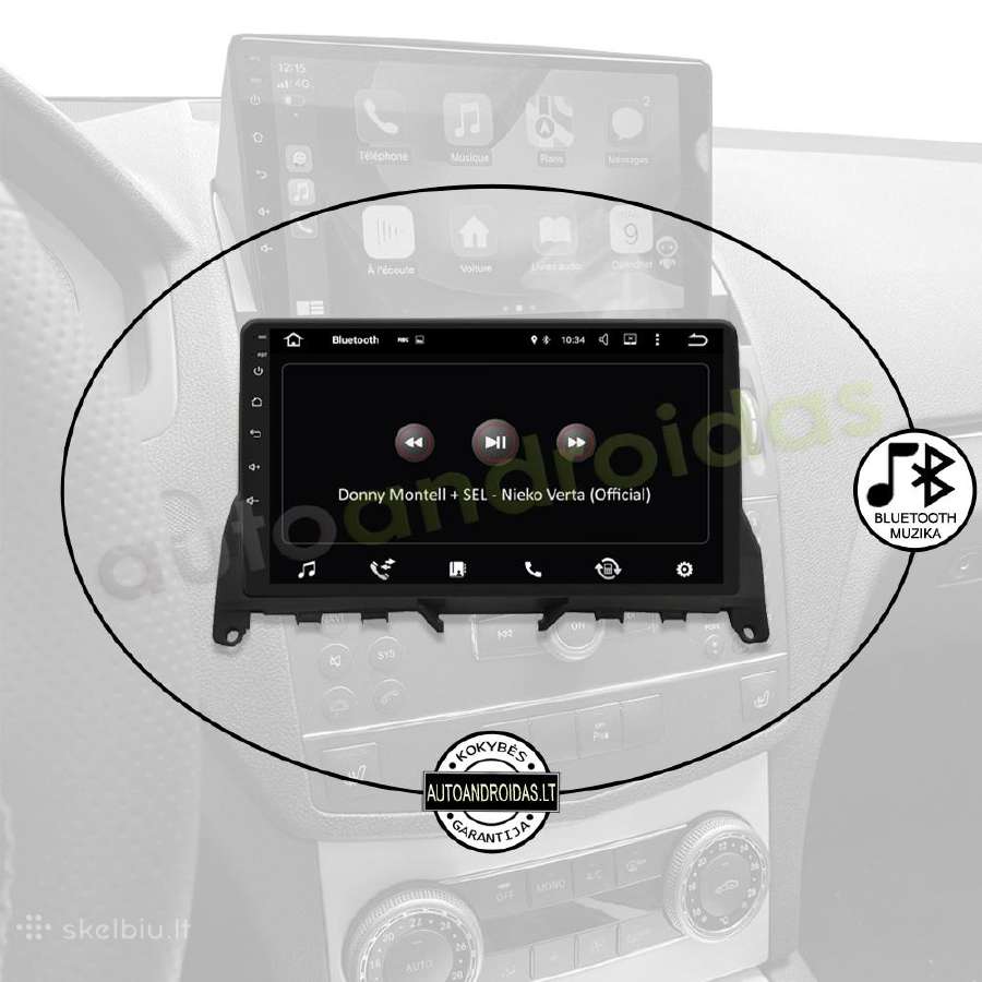 Mercedes C W204 S204 2007-10 Android multimedia Bt - nuotraukos Nr. 6