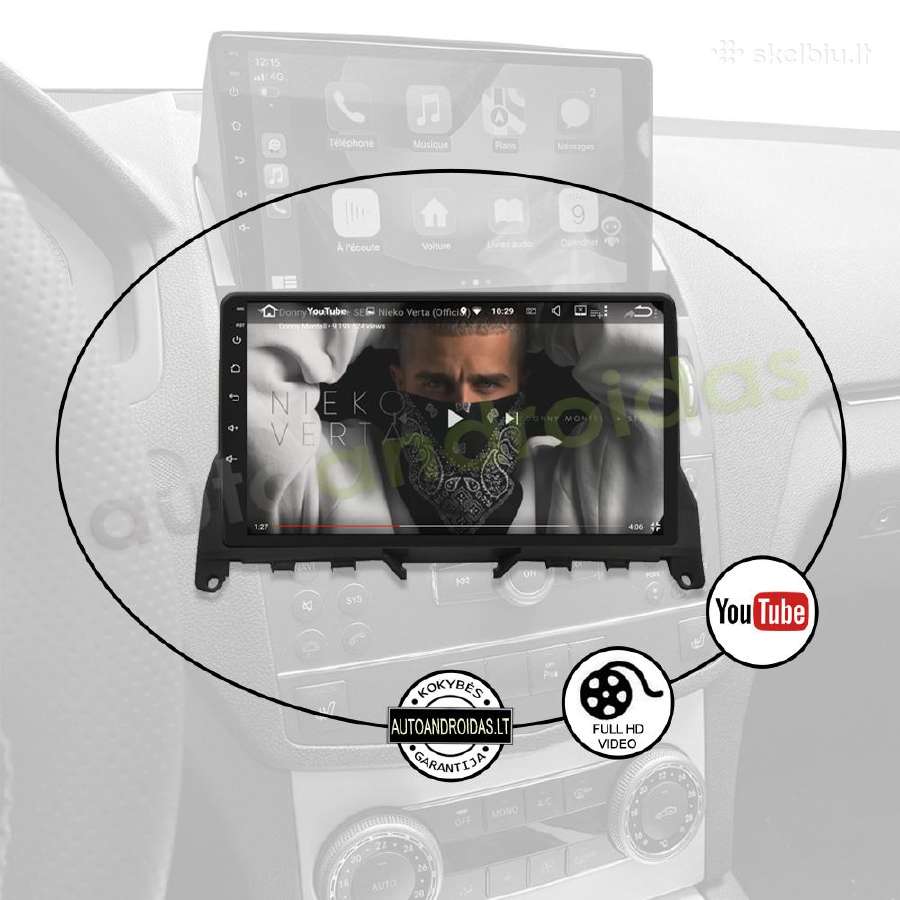 Mercedes C W204 S204 2007-10 Android multimedia Bt - nuotraukos Nr. 9