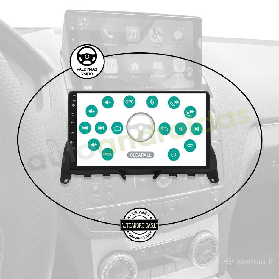 Mercedes C W204 S204 2007-10 Android multimedia Bt - nuotraukos Nr. 12