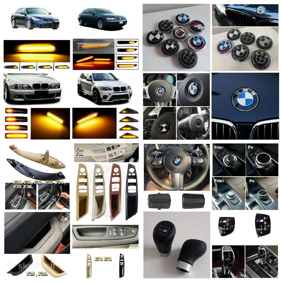 Bmw emblemos , zenkliukai, LED lemputes , dalys.
