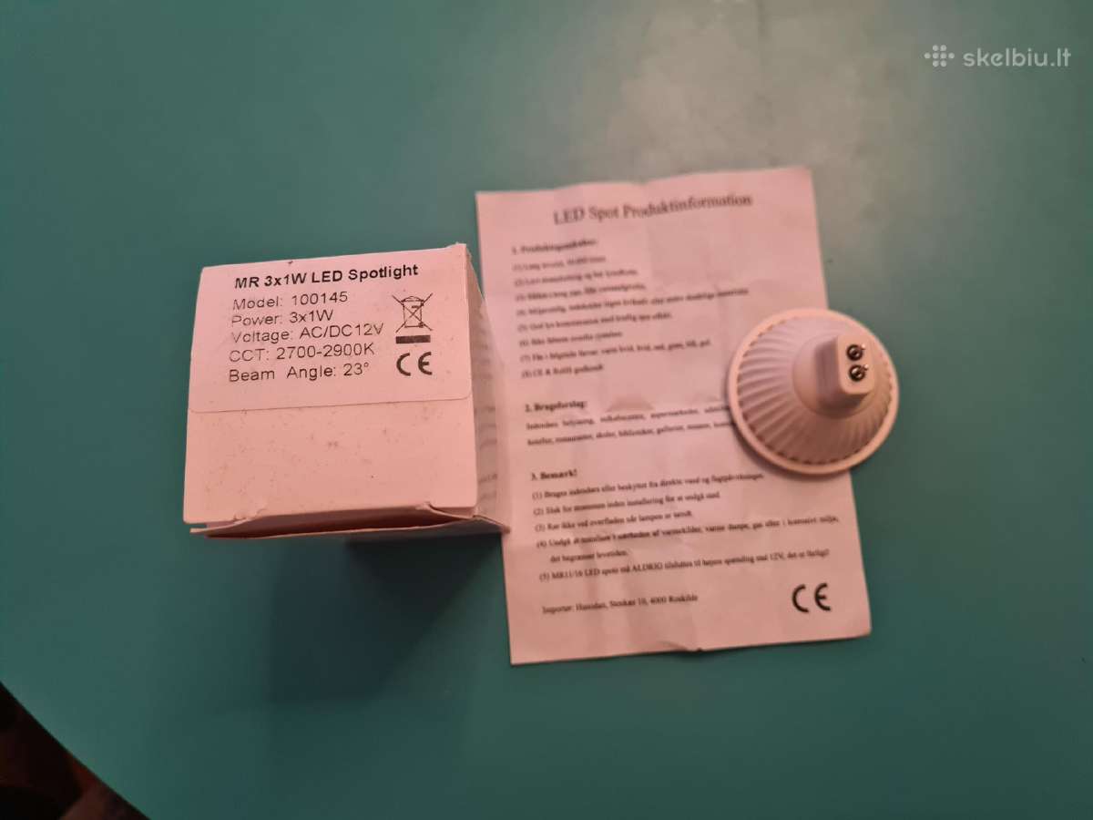 Mr16 Gu5.3 12v 3x1w LED - nuotraukos Nr. 2