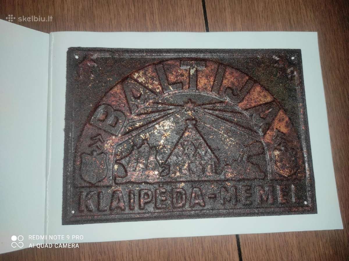 Tarpukario memelio skardinė lentelė - nuotraukos Nr. 2