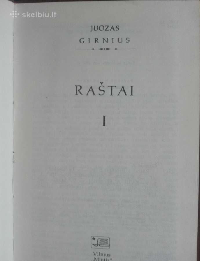 588. Raštai Girnius J. 1 t. - nuotraukos Nr. 2