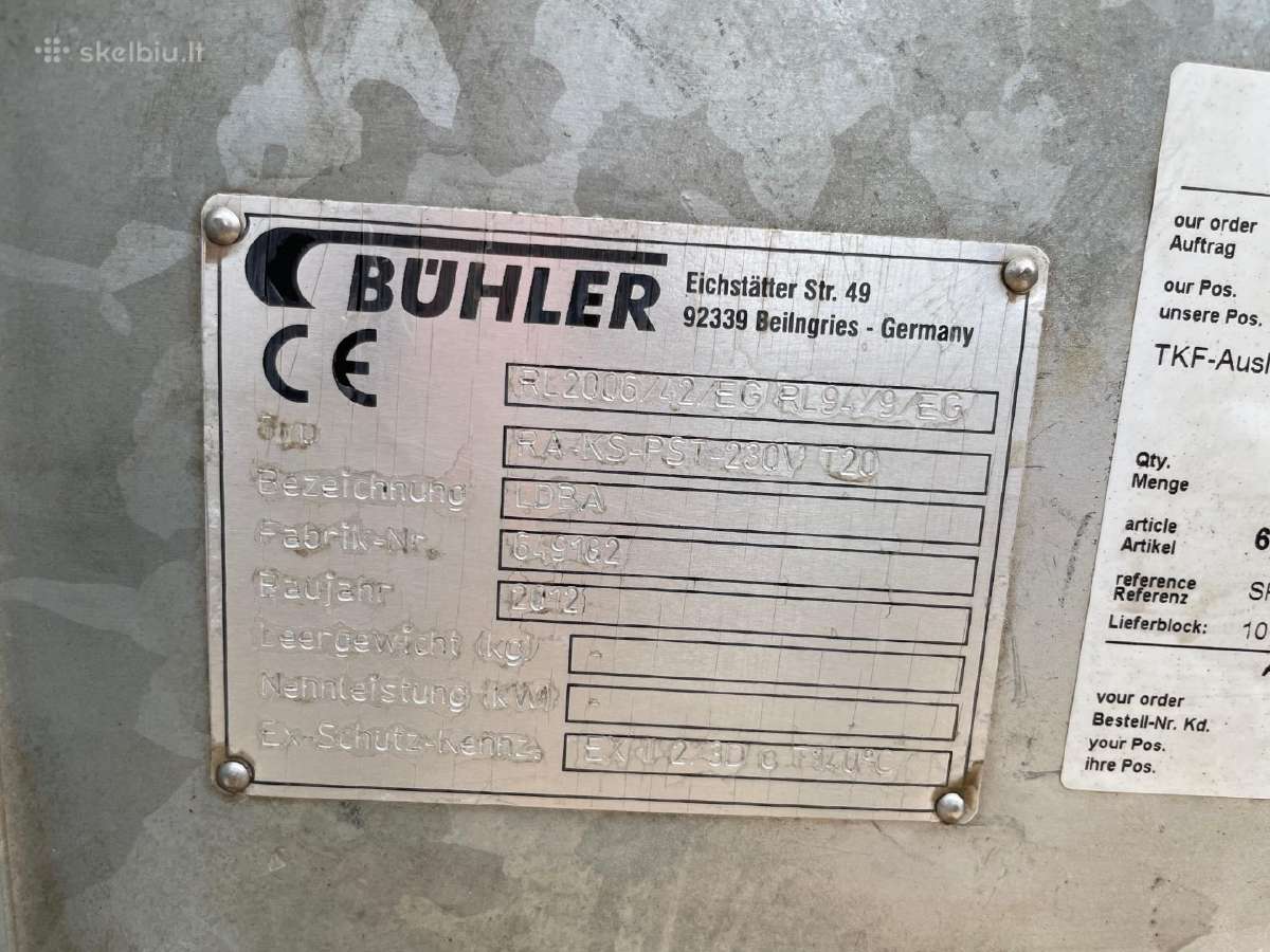 Buhler sklendės Rl2006/42/eg - nuotraukos Nr. 6
