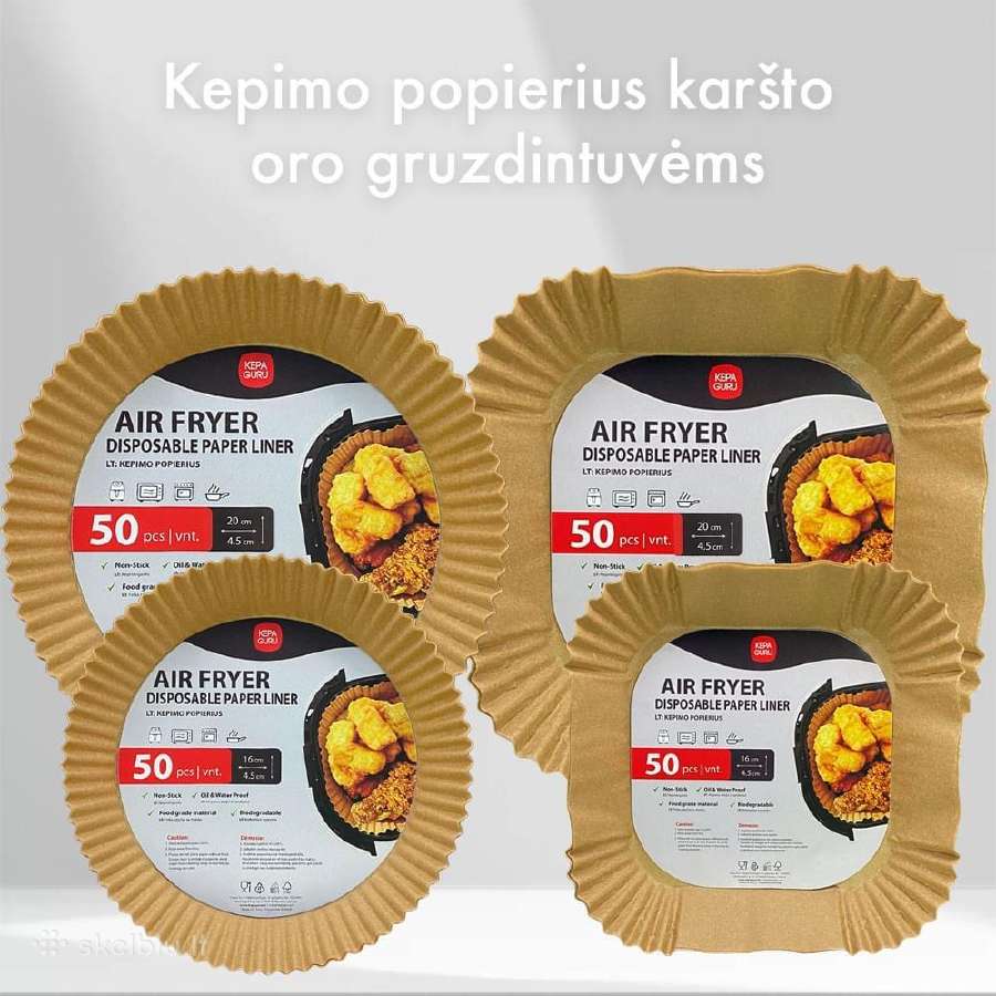 Kepimo popierius karšto oro gruzdintuvei (apvalus) - nuotraukos Nr. 3