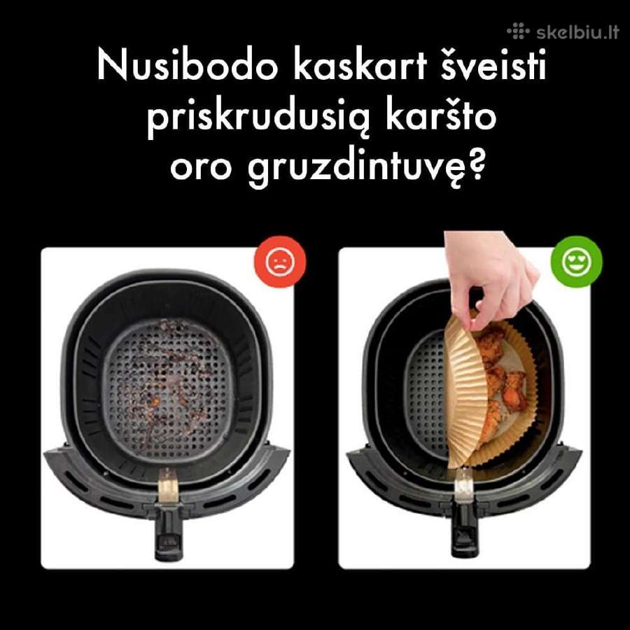 Kepimo popierius karšto oro gruzdintuvei (apvalus) - nuotraukos Nr. 2
