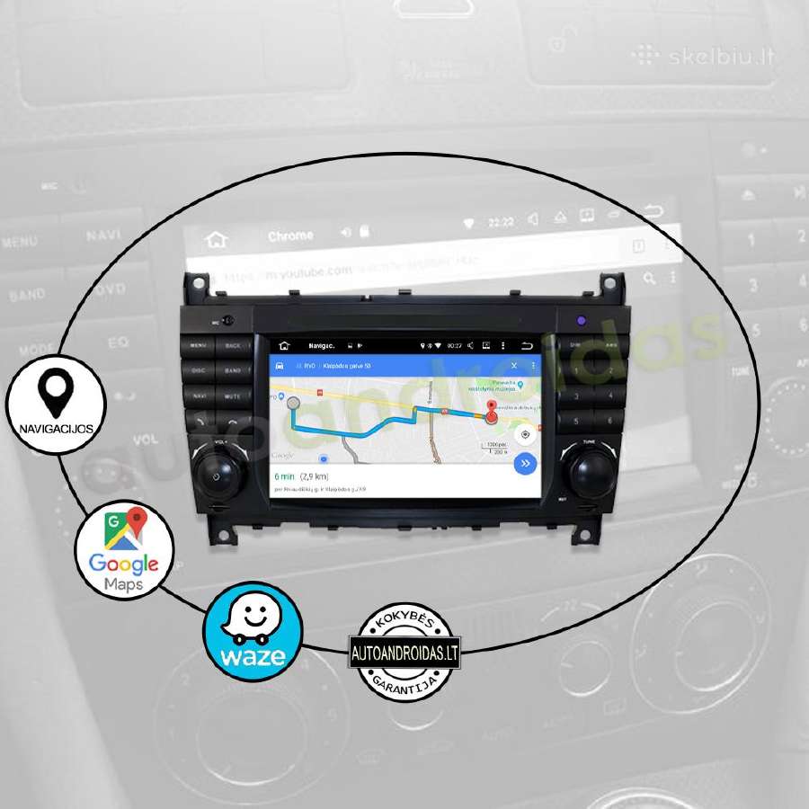 Mercedes C W203 Android multimedia GPS/WiFi/usb - nuotraukos Nr. 11