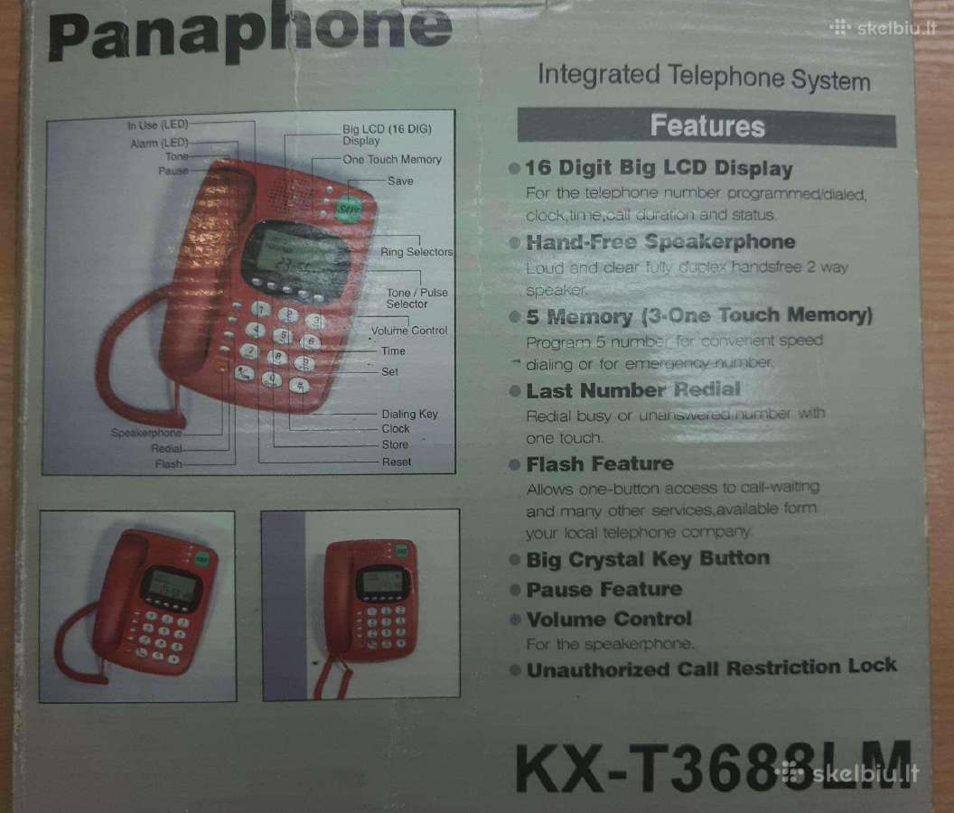 Skaitmeninis telefonas Panaphone Kx-88 Lm - nuotraukos Nr. 3