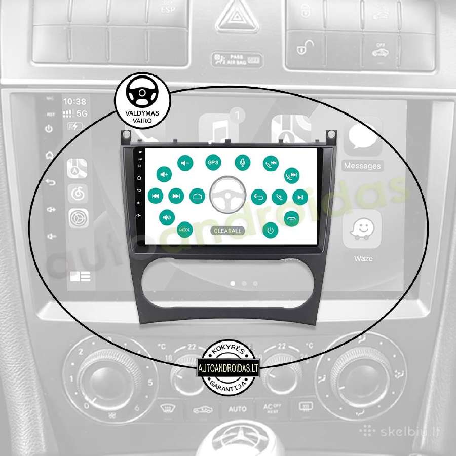 Mercedes C W203 Clk W209 G W463 Android multimedia - nuotraukos Nr. 11