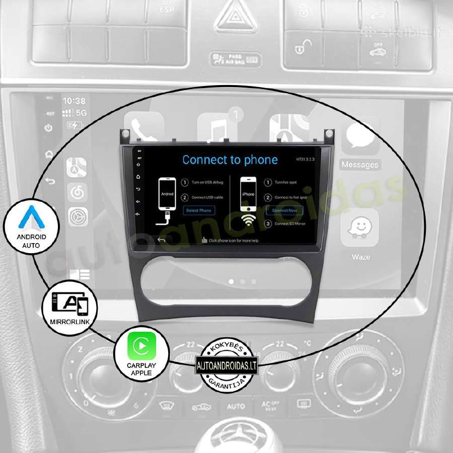 Mercedes C W203 Clk W209 G W463 Android multimedia - nuotraukos Nr. 9