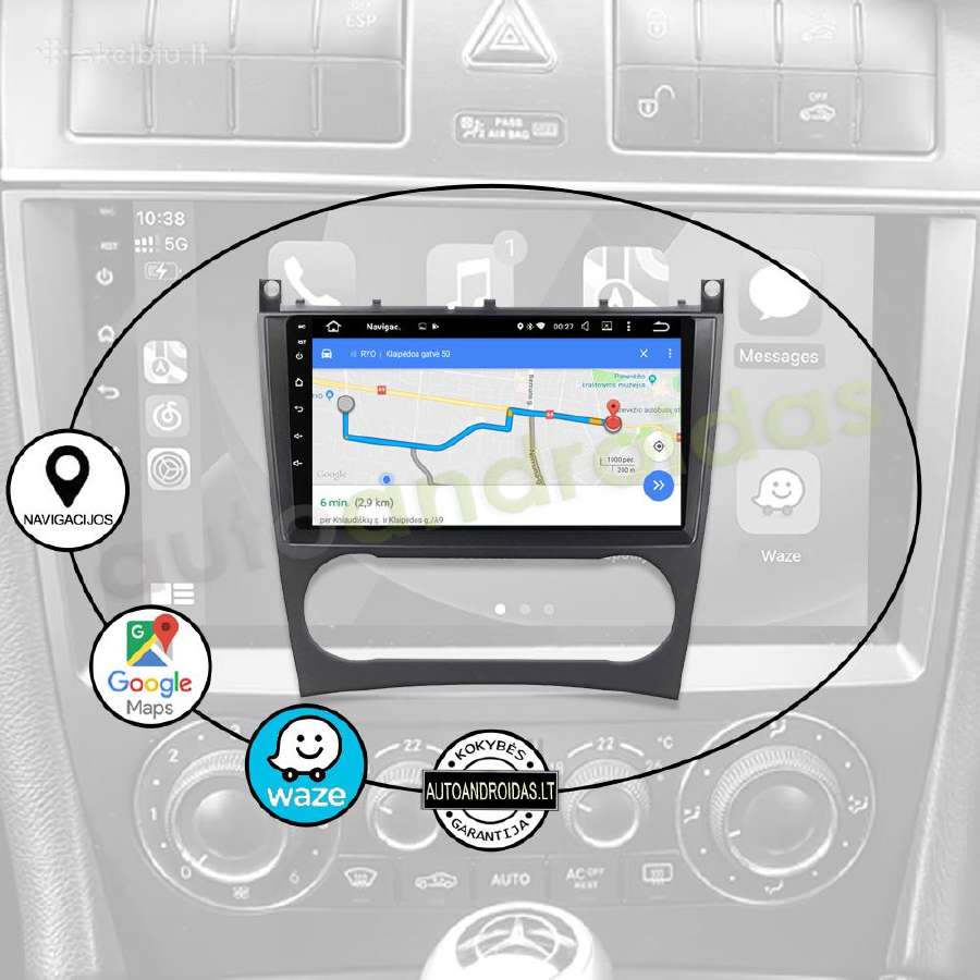 Mercedes C W203 Clk W209 G W463 Android multimedia - nuotraukos Nr. 10