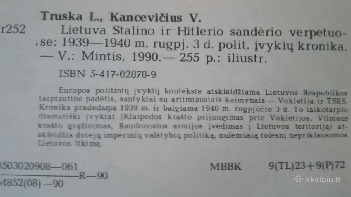 628. Lietuva Stalino Ir Hitlerio Sandėrio Verpetuo - nuotraukos Nr. 3
