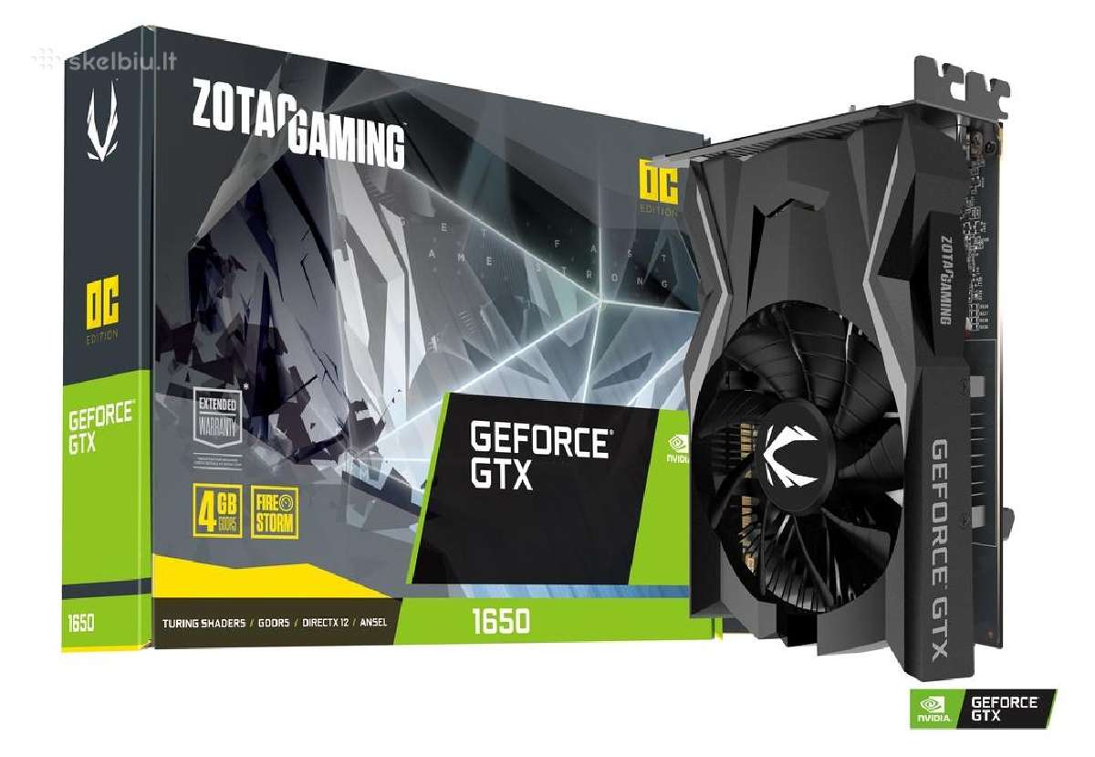 Zotac Geforce Gtx 1650 Oc 4gb vaizdo plokste - nuotraukos Nr. 3