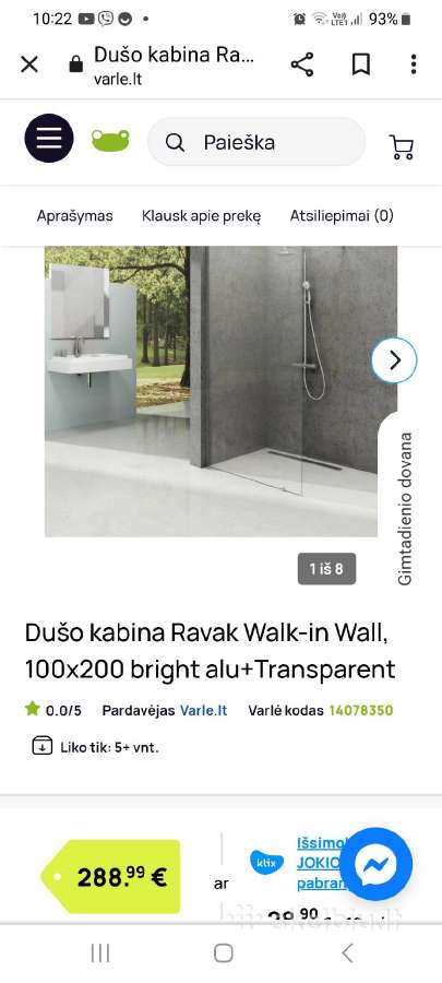 Stiklo pertvara dušuj - nuotraukos Nr. 4