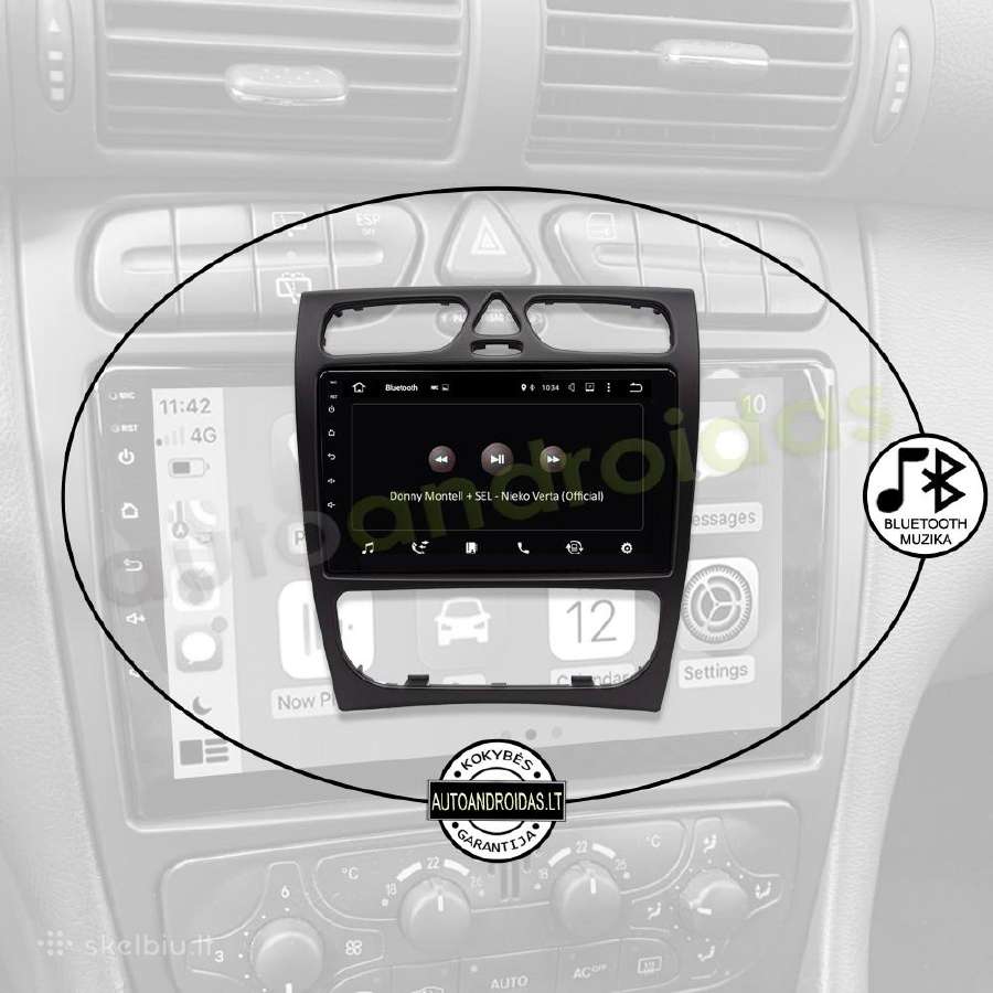 Mercedes 1996-08 C W203 Clk Ml Android multimedia - nuotraukos Nr. 6