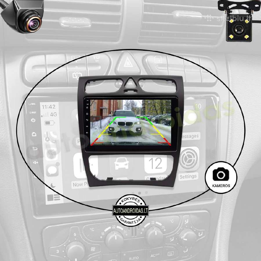 Mercedes 1996-08 C W203 Clk Ml Android multimedia - nuotraukos Nr. 7