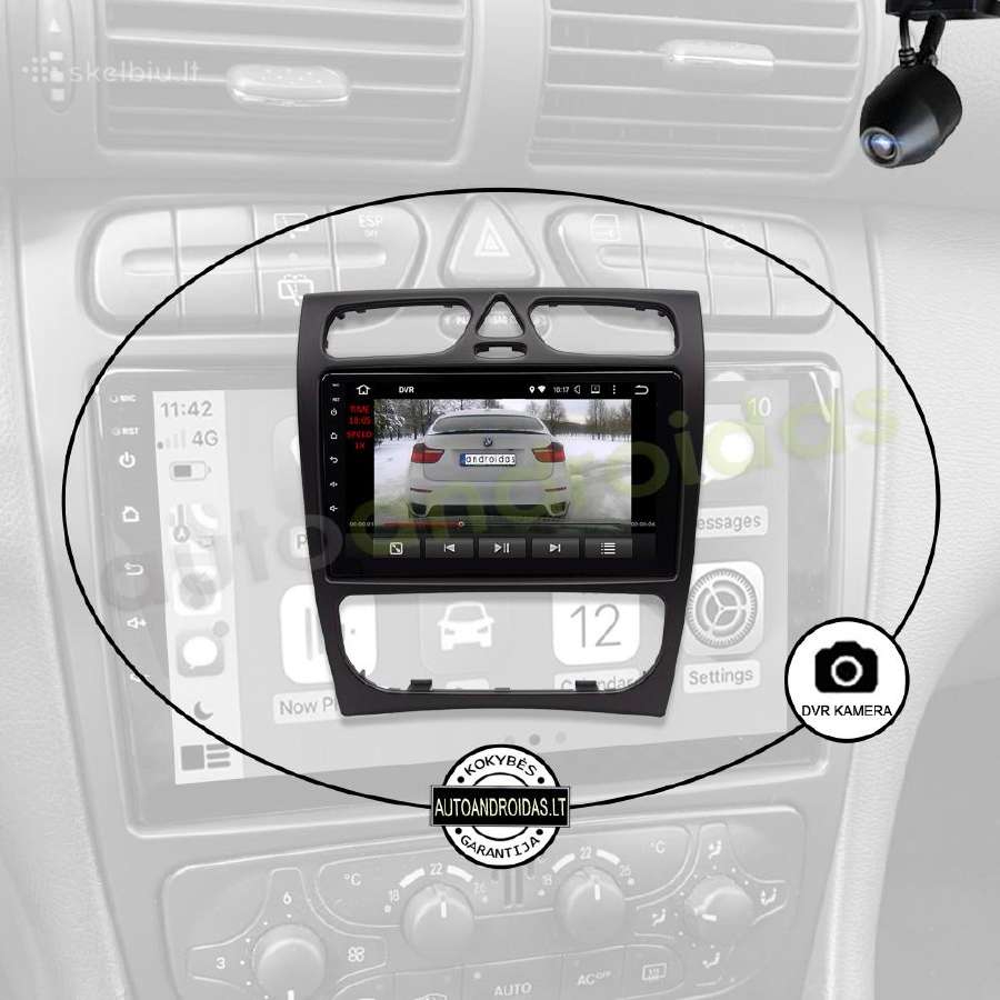 Mercedes 1996-08 C W203 Clk Ml Android multimedia - nuotraukos Nr. 8