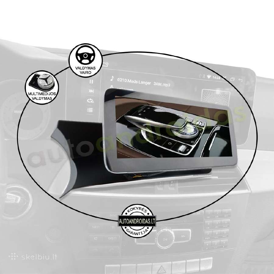 Mercedes 2011-18 C W204 S204 Android multimedia - nuotraukos Nr. 11