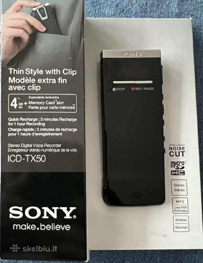 Sony Tx serijos skaitmeninis diktofonas Icd-tx50 - nuotraukos Nr. 6