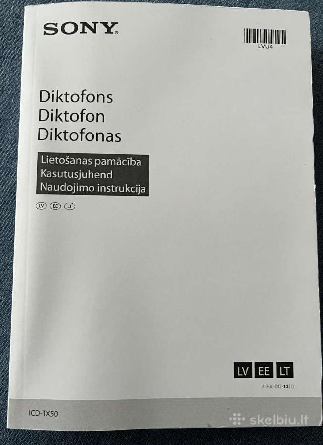 Sony Tx serijos skaitmeninis diktofonas Icd-tx50 - nuotraukos Nr. 10