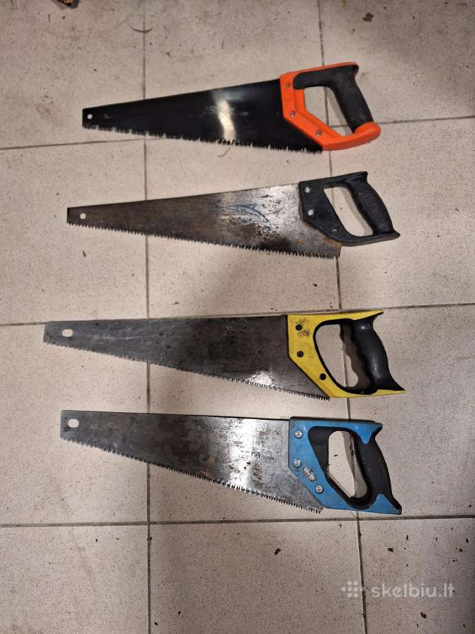 Parduodami pjūklai medžiui, polistiroliui