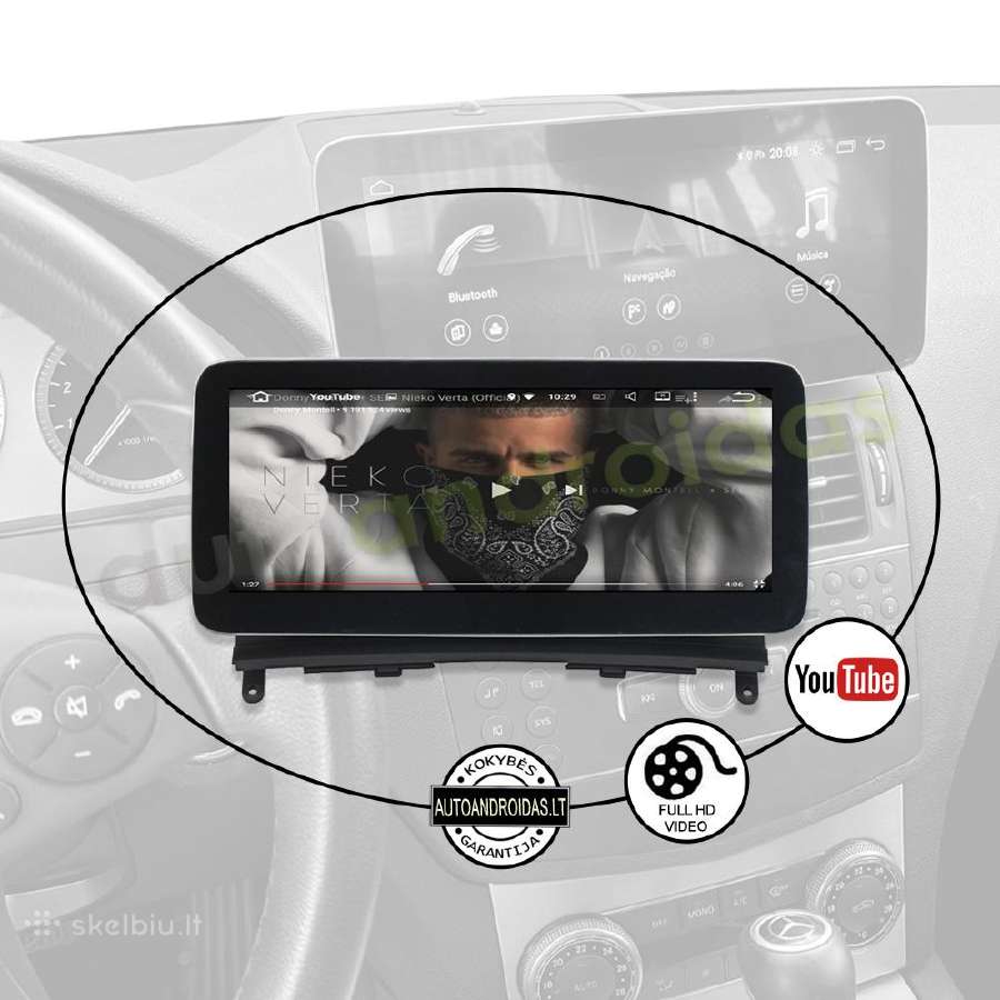 Mercedes 2007-10 C W204 S204 Android multimedia - nuotraukos Nr. 8