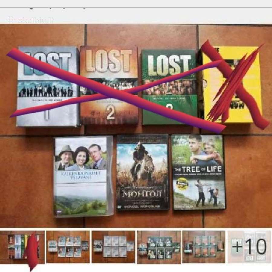 10 Dvd kompaktų pigiai