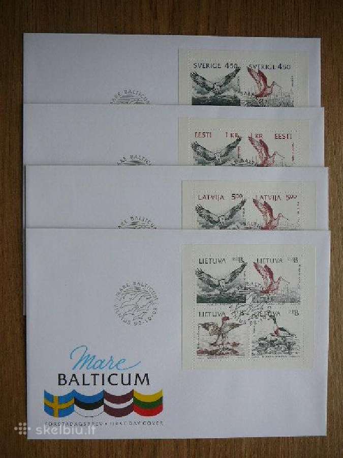 Lietuva Latvija Estija Svedija Fdc le1992f