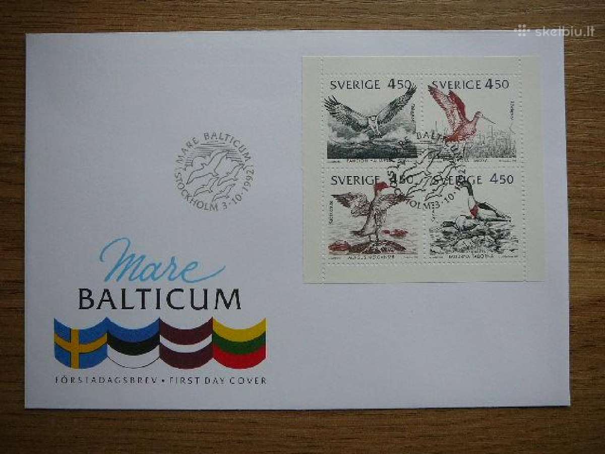 Lietuva Latvija Estija Svedija Fdc le1992f - nuotraukos Nr. 2
