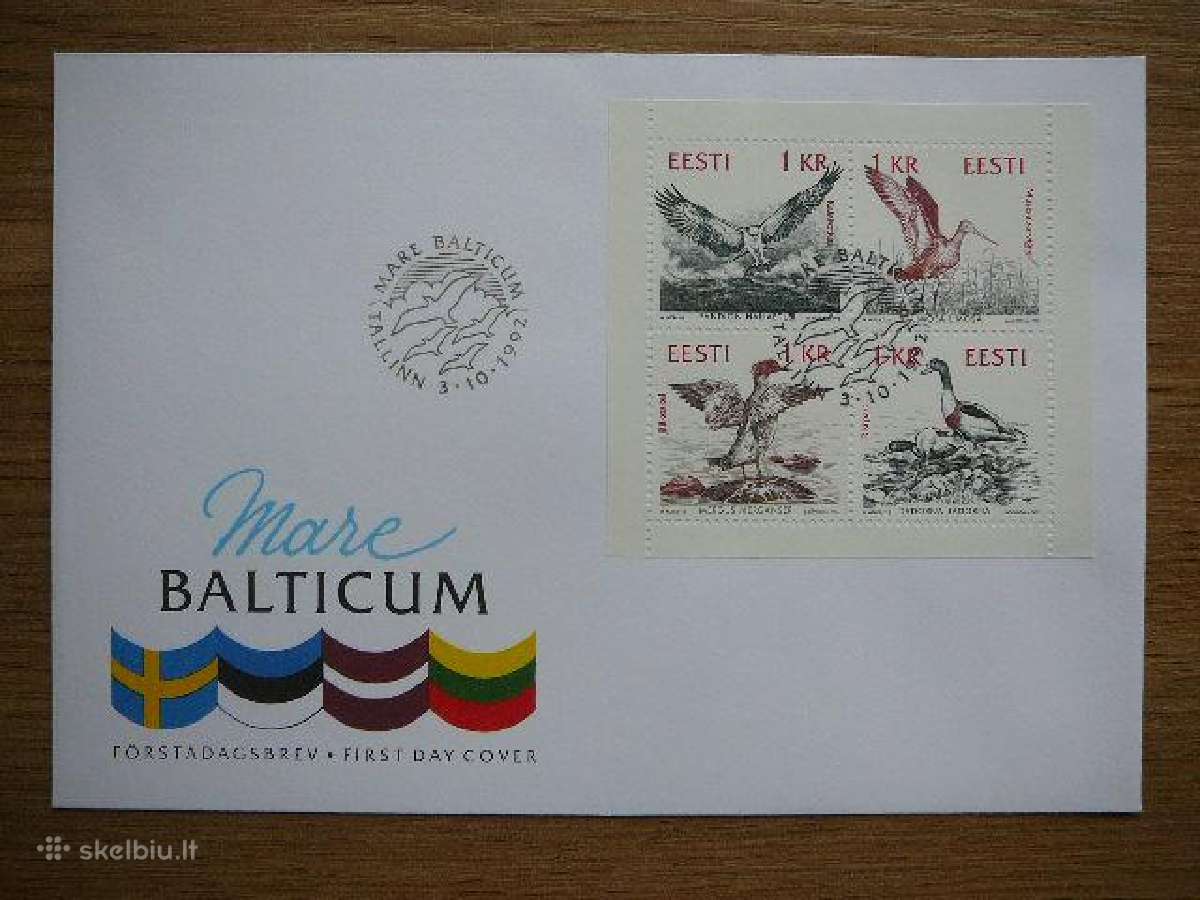 Lietuva Latvija Estija Svedija Fdc le1992f - nuotraukos Nr. 3