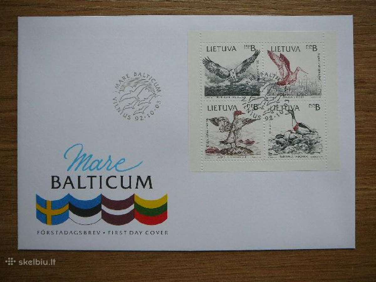 Lietuva Latvija Estija Svedija Fdc le1992f - nuotraukos Nr. 5