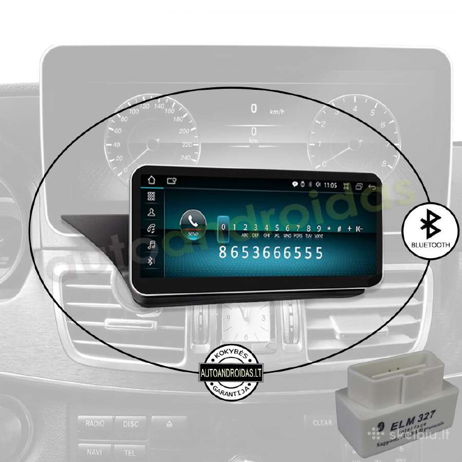 Mercedes 2009-12 E W212 Ntg 4.0 Android multimedia - nuotraukos Nr. 4