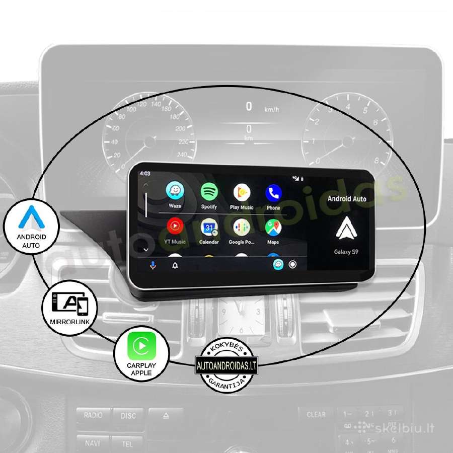 Mercedes 2009-12 E W212 Ntg 4.0 Android multimedia - nuotraukos Nr. 9