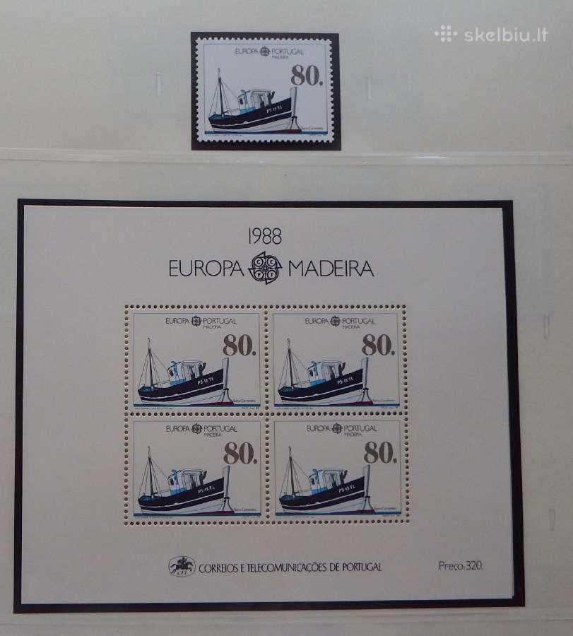 Europa/cept 1987-91 m. serija pilnai - nuotraukos Nr. 19