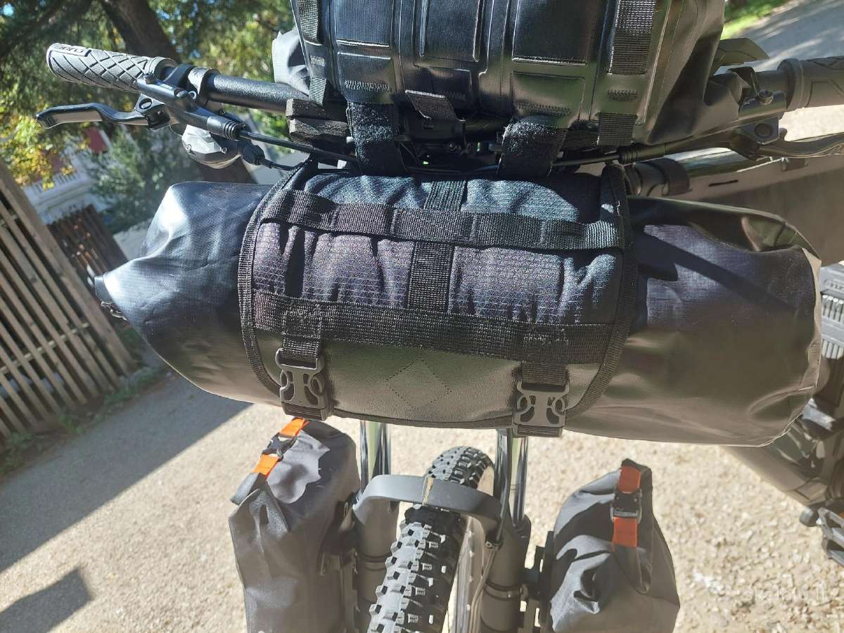 Bikepacking krepšys ant vairo