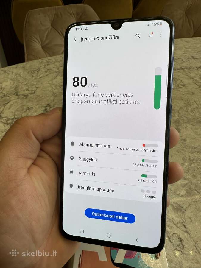 Mttp parduoda Samsung A70, pilnai veikia - nuotraukos Nr. 10