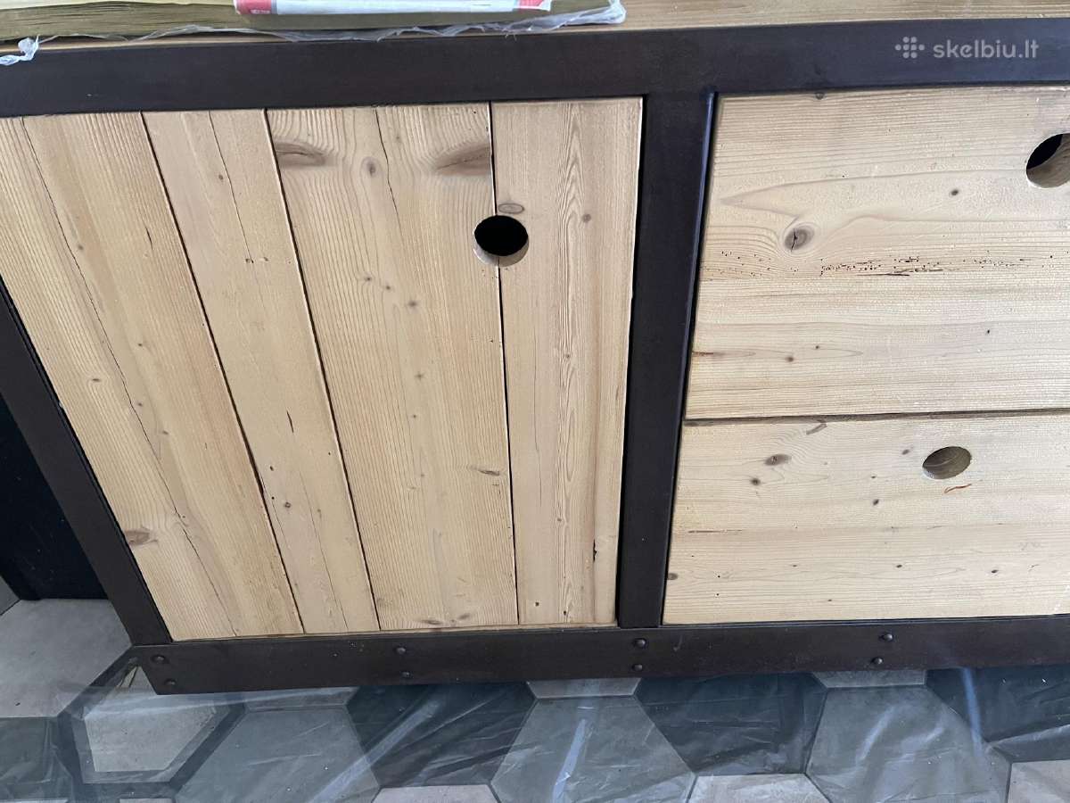 Komoda credenza ir 2 stalai is italijos - nuotraukos Nr. 2