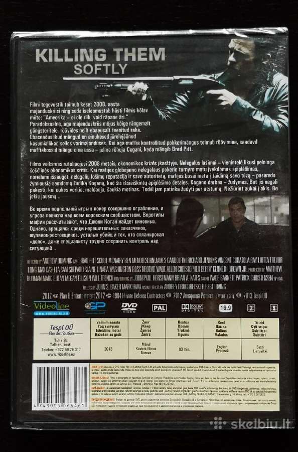 Kazino apiplėšimas / Killing them softly Dvd - nuotraukos Nr. 2