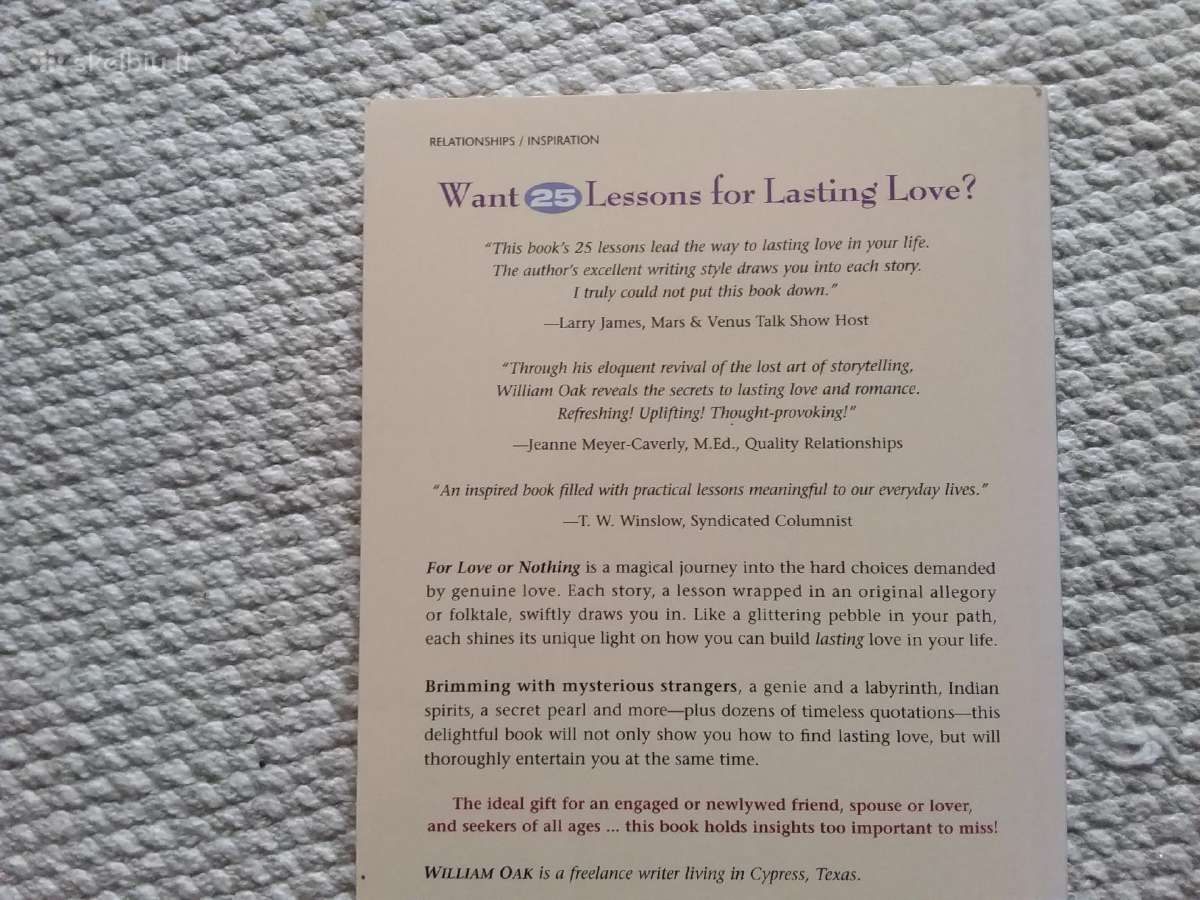 For Love or Nothing: 25 Lessons for Lasting Love - nuotraukos Nr. 3