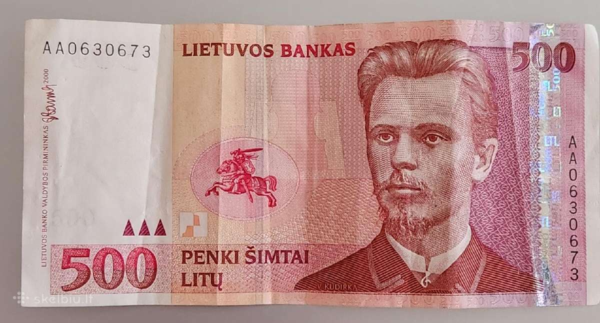 Parduodu 500 Lt banknotą