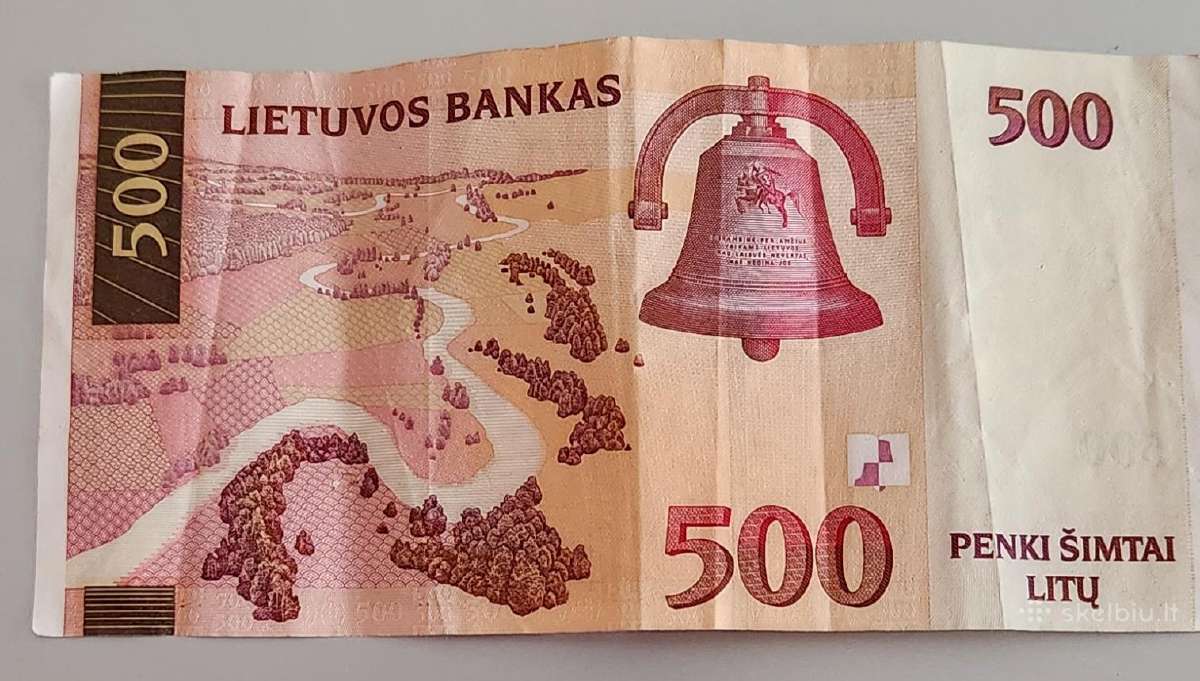 Parduodu 500 Lt banknotą - nuotraukos Nr. 2