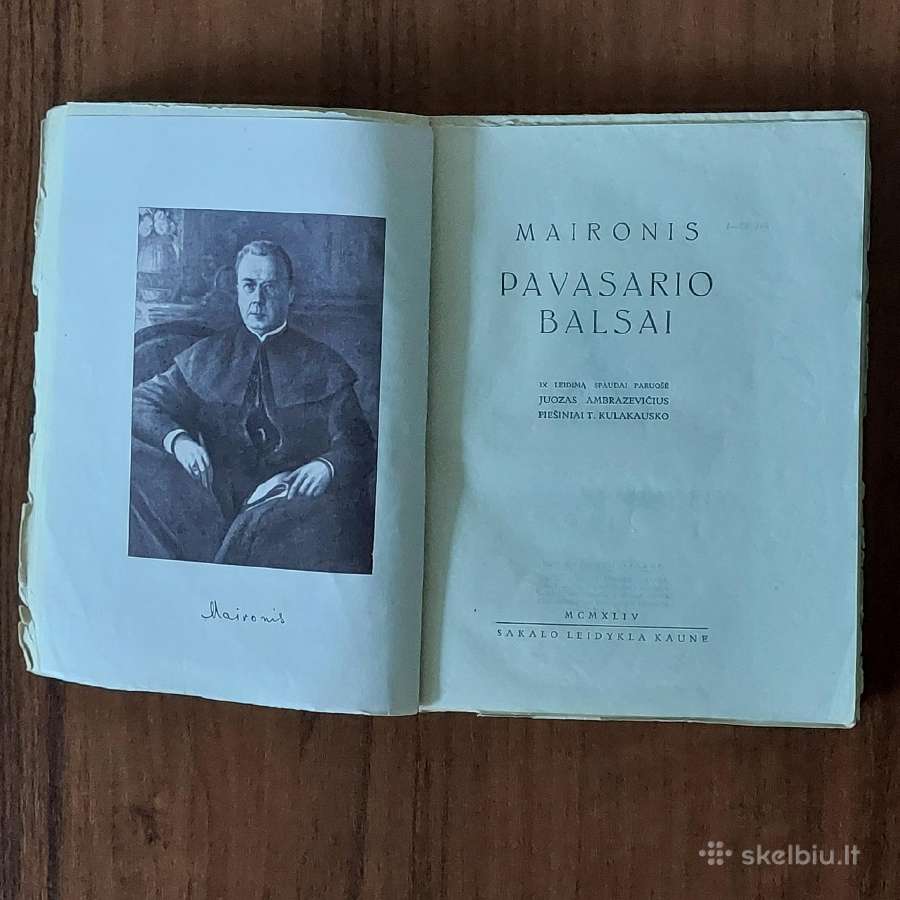 1944 m. knyga / Maironis - Pavasario balsai . - nuotraukos Nr. 4