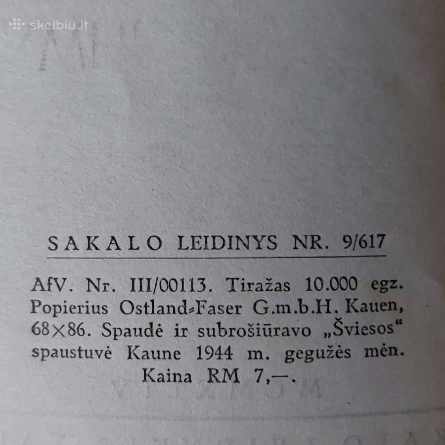 1944 m. knyga / Maironis - Pavasario balsai . - nuotraukos Nr. 7